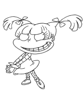 A coloring page of the rugrats